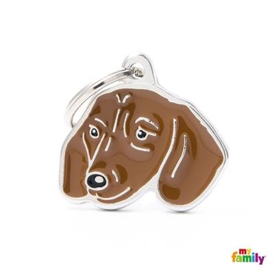 Médaille pour chien collection Friends, TECKELL, Couleurs variées - Boutique Le Jardin Des Animaux -médailleBoutique Le Jardin Des AnimauxMF19NBROWN