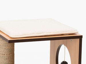 Meuble Box Vesper Petit – noyer, arbre à chat - Boutique Le Jardin Des Animaux -Griffoir, meuble et litBoutique Le Jardin Des Animaux