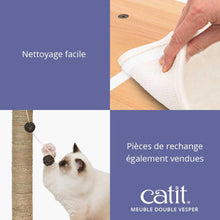 Charger l&#39;image dans la galerie, Meuble Double Vesper, arbre à chat - Boutique Le Jardin Des Animaux -Griffoir, meuble et litBoutique Le Jardin Des Animaux52074
