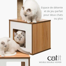 Charger l&#39;image dans la galerie, Meuble Double Vesper, arbre à chat - Boutique Le Jardin Des Animaux -Griffoir, meuble et litBoutique Le Jardin Des Animaux52074
