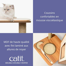 Charger l&#39;image dans la galerie, Meuble Double Vesper, arbre à chat - Boutique Le Jardin Des Animaux -Griffoir, meuble et litBoutique Le Jardin Des Animaux52074
