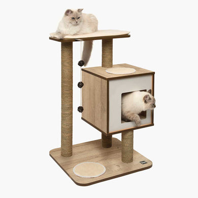 Meuble High Base Vesper – chêne, arbre à chat - Boutique Le Jardin Des Animaux -Griffoir, meuble et litBoutique Le Jardin Des Animaux52042