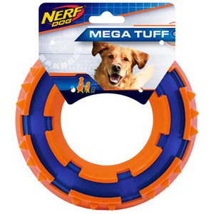 Nerf Dog Anneau bicolore à crampons en thermoplastique - Boutique Le Jardin Des Animaux -jouet chienBoutique Le Jardin Des AnimauxVP6682