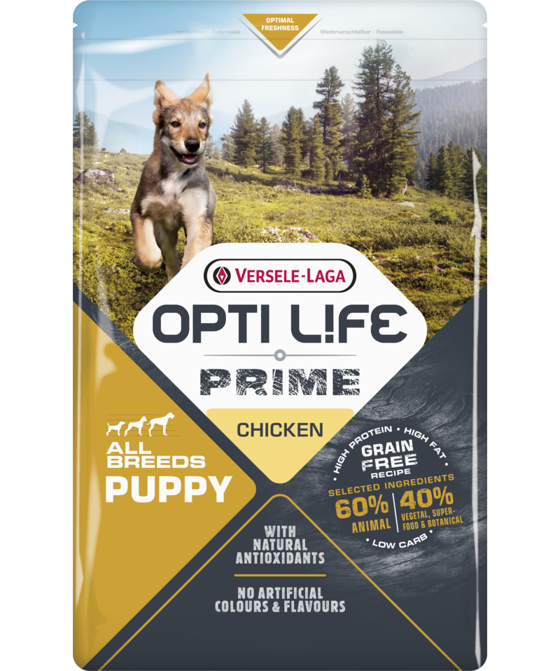 Nourriture Opti Life Prime chiot toutes races au poulet