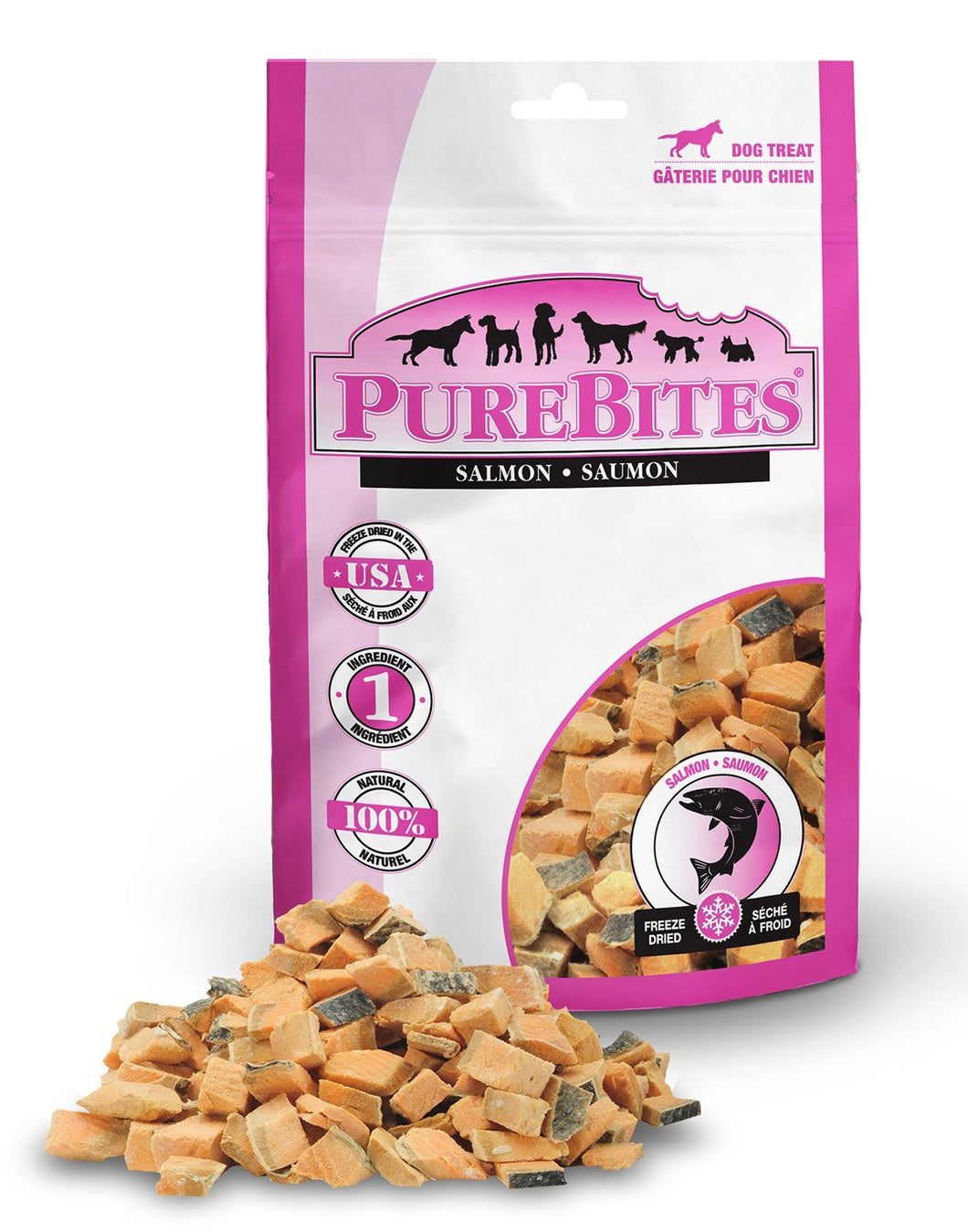 PureBites gâterie séchée à froid pour chien Saumon - Boutique Le Jardin Des Animaux -Gâterie pour chatBoutique Le Jardin Des Animauxd-68001168