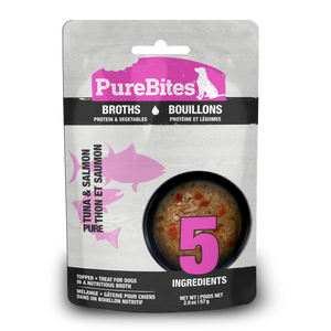 Purebites - Gâteries pour chien thon et saumon dans le bouillon