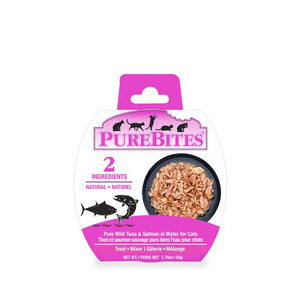 Purebites - Gâterie humide de thon et saumon pour chat