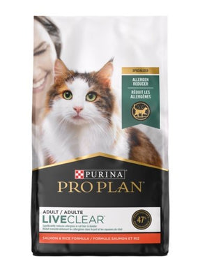 Purina Pro Plan LiveClear Réduit les Allergènes Formule Saumon et Riz Nourriture Sèche pour Chats - Boutique Le Jardin Des Animaux -Nourriture chatBoutique Le Jardin Des AnimauxP-18613
