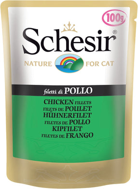 Sachet pour chat Schesir - Filet de poulet en gelée - Boutique Le Jardin Des Animaux -conserve pour chatBoutique Le Jardin Des Animauxc-75103