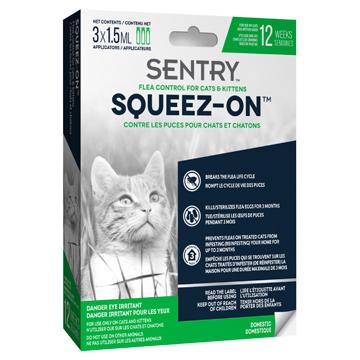 Sentry tubes à presser topiques anti-puce pour chat boite de 3 tubes - Boutique Le Jardin Des Animaux -anti-parasitaire pour chatBoutique Le Jardin Des Animaux50363