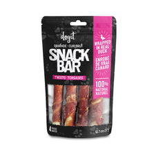 Charger l&#39;image dans la galerie, Torsades de cuir brut enrobés de canard Snack Bar Dogit
