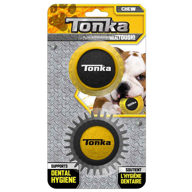 Tonka balles de tennis blindées à mâcher, 6,3 cm (2,5 po), paquet de 2 - Boutique Le Jardin Des Animaux -jouet chienBoutique Le Jardin Des AnimauxVP6502