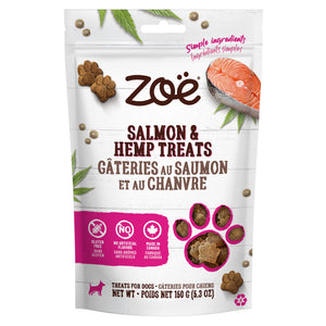 Gâteries Zoë pour chiens, saumon et chanvre, 150 g (5,3 oz)